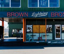 The exterior of Brown Lightning Bros.