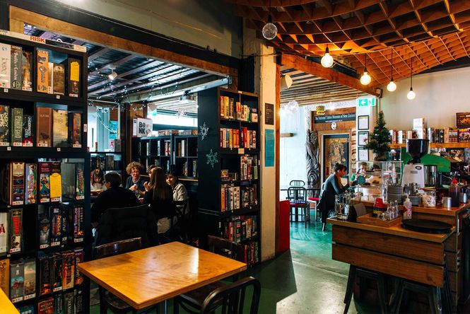 Inside Counter Culture where people are playing board games.