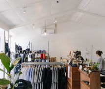 Inside the Aoa Clothing store.