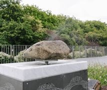 The touch stone at the Earthquake Memorial.